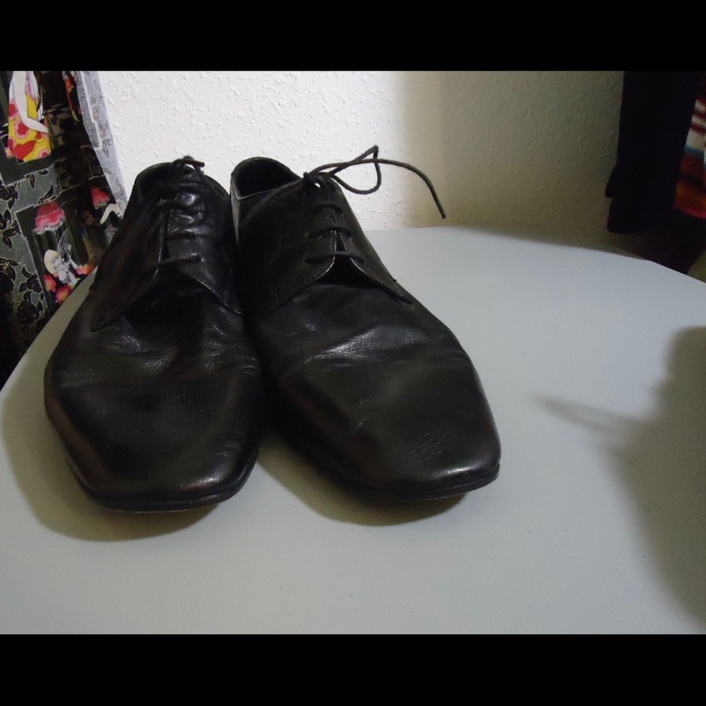 Black leather barneys new york co shoe